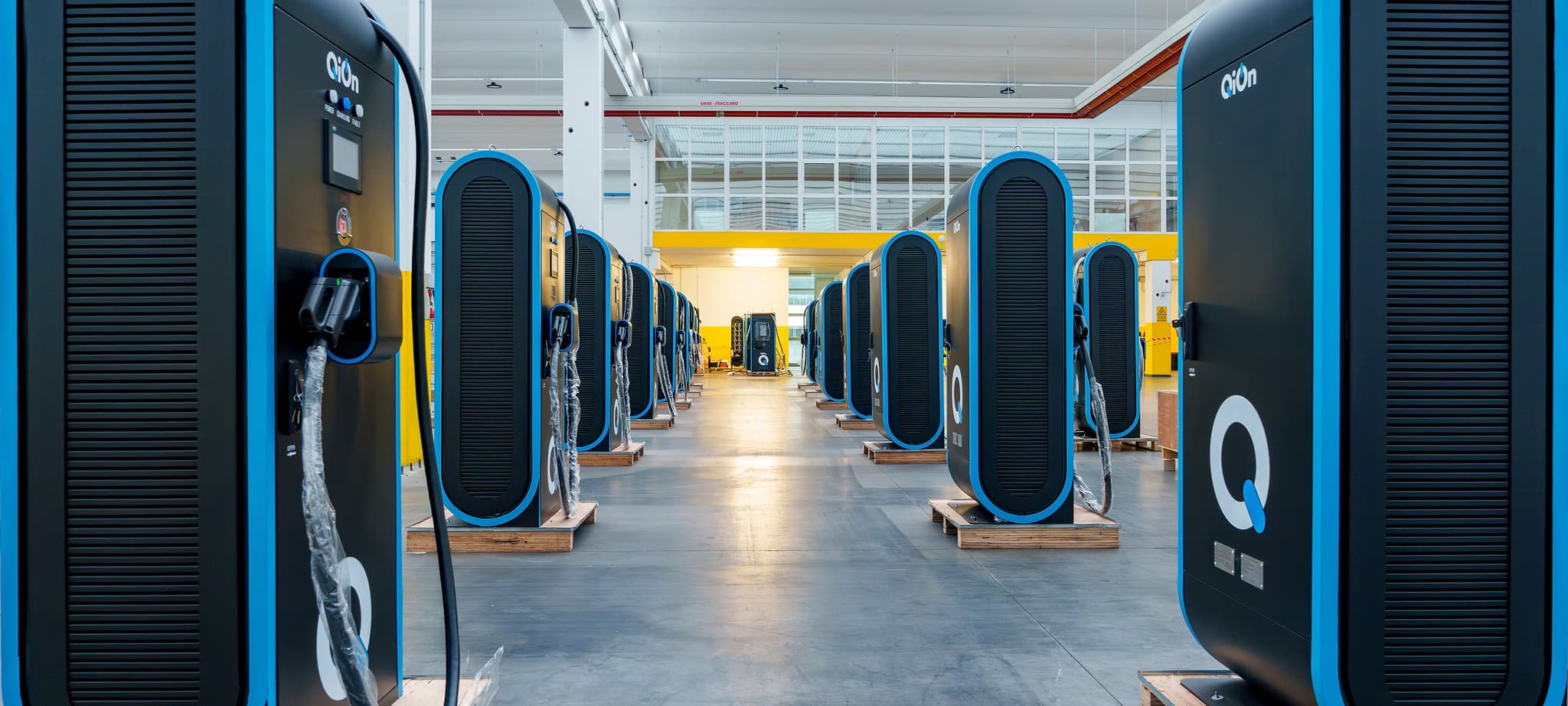 DC ultra-fast chargers from QiOn production